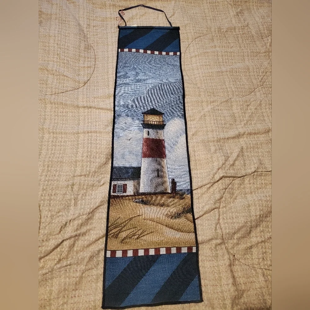 Vintage Lighthouse Hanging Beach Ocean Tapestry 9